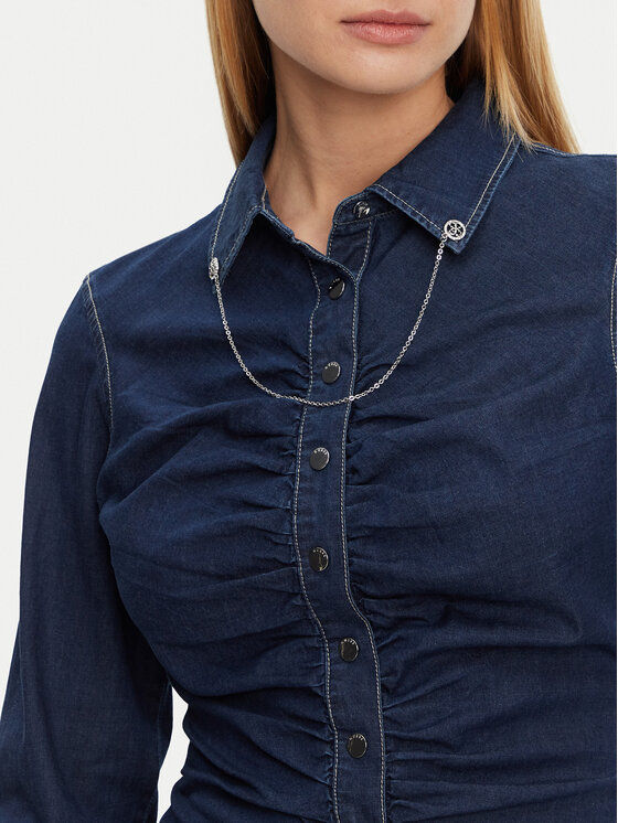 Guess Guess Koszula W5RH69 D5HJ1 Granatowy Regular Fit