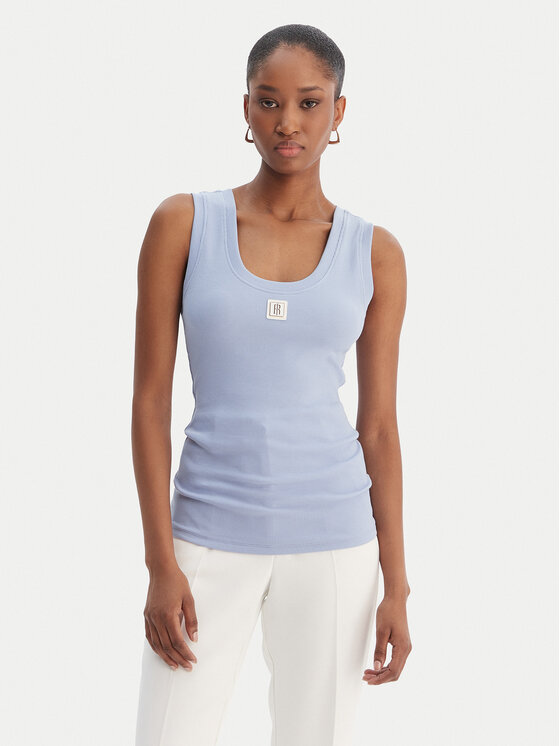Fracomina Top FP26ST2001J40101 Albastru celest Slim Fit