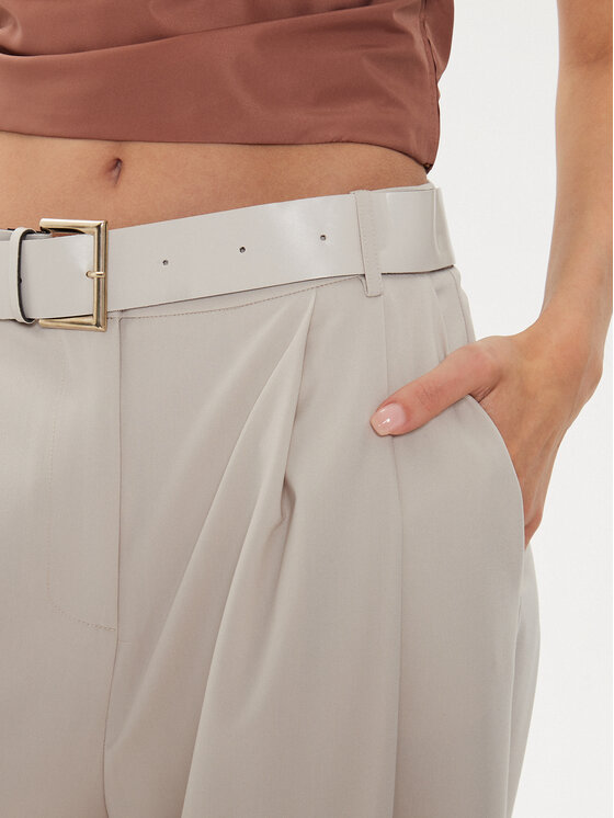 Imperial Imperial Παντελόνι Palazzo P3U0HIC Μπεζ Relaxed Fit