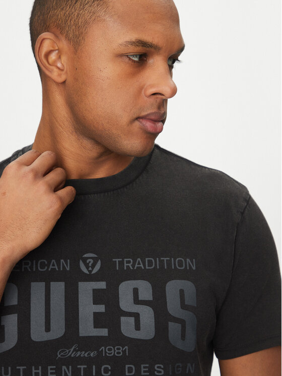 Guess Guess Tričko M5GI27 KBW41 Čierna Regular Fit