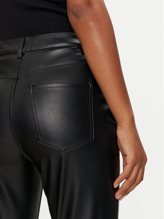 JDY JDY Pantaloni din imitație de piele Soey 15328299 Negru Skinny Fit