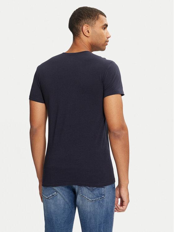 Versace Versace Tricou AUU01005 1A1001 Bleumarin Regular Fit