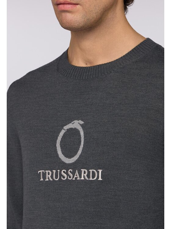 Trussardi Trussardi Kardigan M0358000037N023 Szary Regular Fit