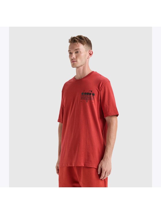 Diadora Diadora T-Shirt T-SHIRT SS MANIFESTO Czerwony Regular Fit