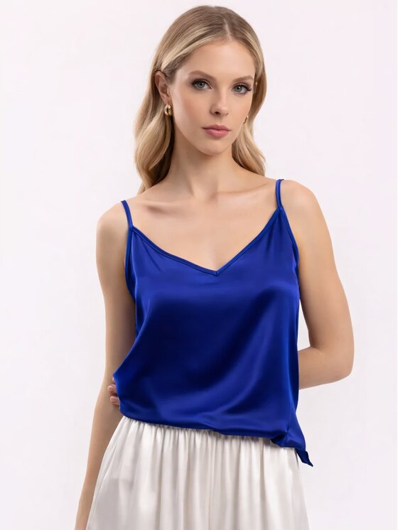 Cat&Cat Cat&Cat Top jedwabny Niebieski Regular Fit