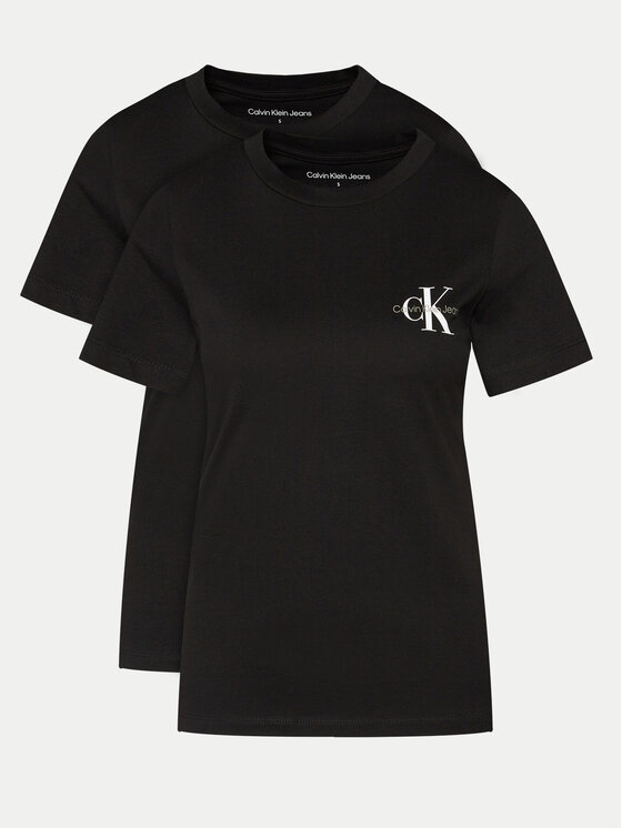 Calvin Klein Jeans Calvin Klein Jeans Súprava tričiek J20J219734 Čierna Slim Fit
