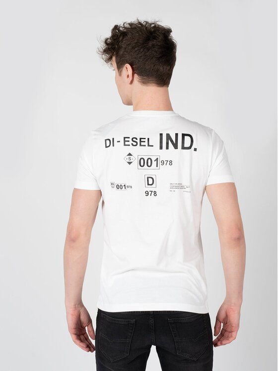 Diesel Diesel T-Shirt A00827-0HAYU-100 Λευκό Regular Fit