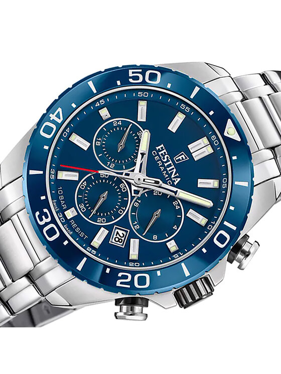 Festina Festina Zegarek F20042-2 Srebrny