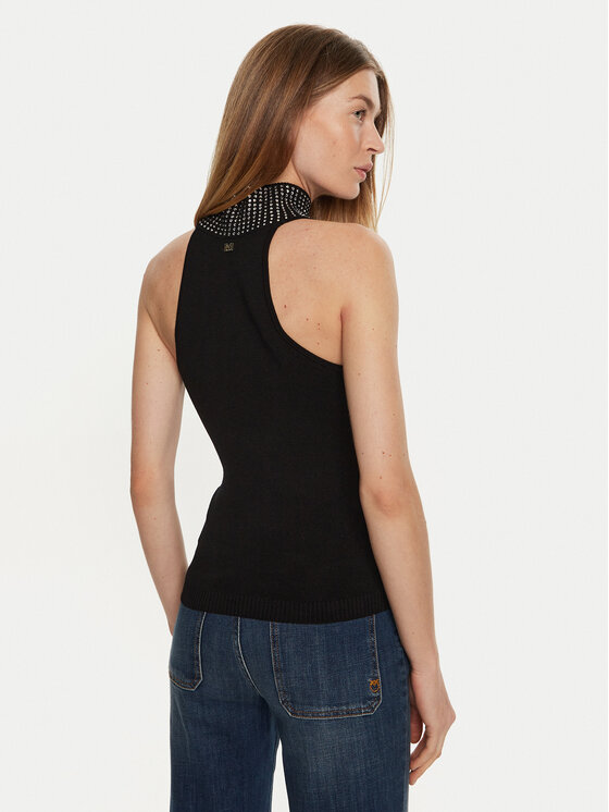 Marciano Guess Marciano Guess Bluză cu gât 4BGR37 5439Z Negru Regular Fit