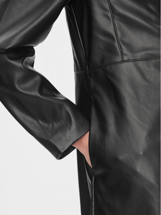 ONLY ONLY Kunstleder-Mantel Saramy 15285300 Schwarz Regular Fit