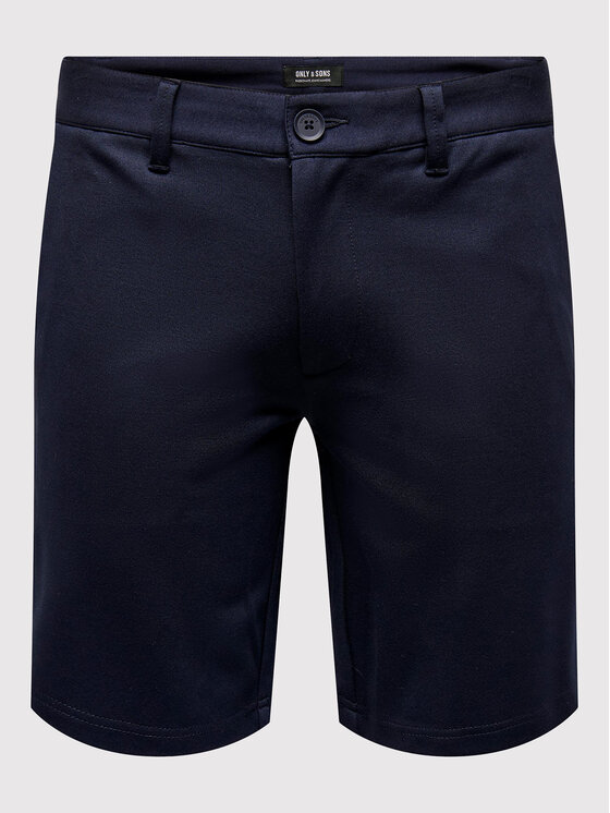 Only & Sons Herren Shorts – Regular Fit, Aus Baumwolle/Leinen, Mit Bindeverschluss