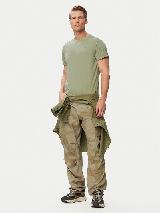 G-Star Raw G-Star Raw Marškinėliai Lash D16396-B353 Žalia Regular Fit