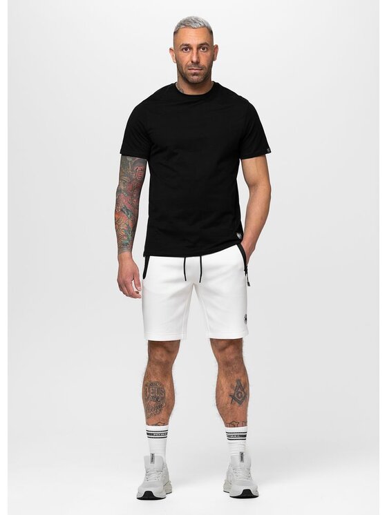 PITBULL PITBULL Szorty materiałowe DOGWOOD Biały Regular Fit