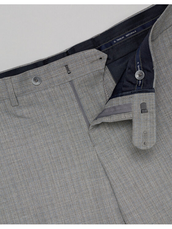 Borgio Borgio Spodnie garniturowe amaroni Szary Slim Fit