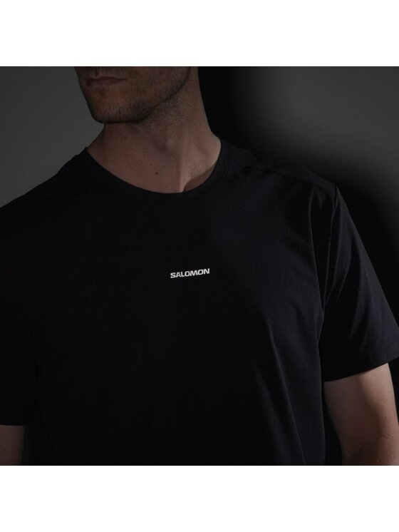 Salomon Salomon Koszulka techniczna TRACKLINE Czarny Regular Fit