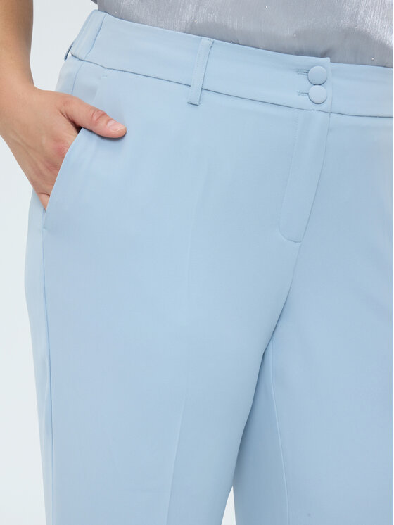 Fiorella Rubino Fiorella Rubino Pantaloni di tessuto P015T105268N004 Turchese Regular Fit