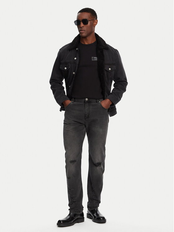 Balmain Balmain Tričko DH1EG000JB54 Čierna Regular Fit
