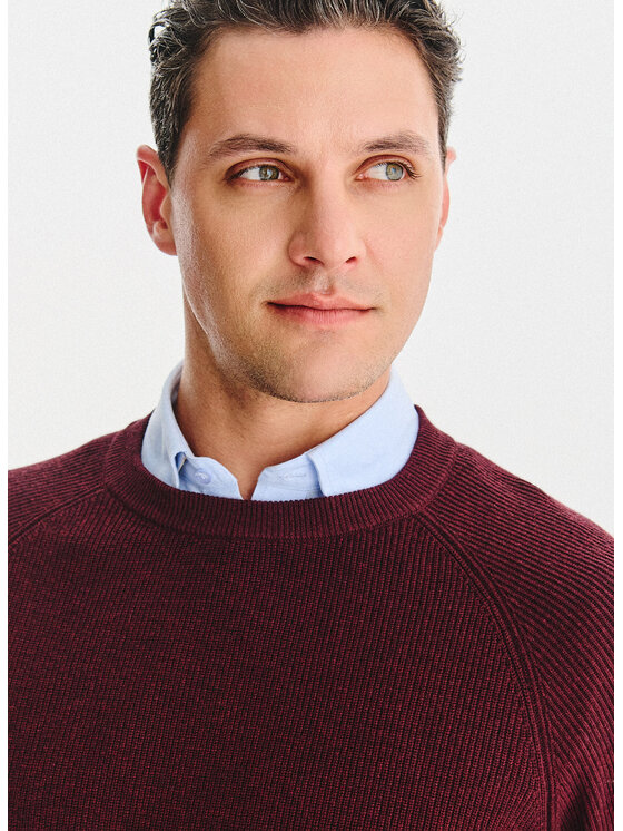Pako Lorente Pako Lorente Sweter P25WF-2X-015 Bordowy Classic Fit