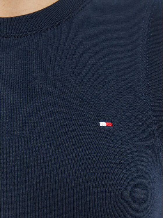 Tommy Hilfiger Tommy Hilfiger Top WW0WW47806 Bleumarin Slim Fit