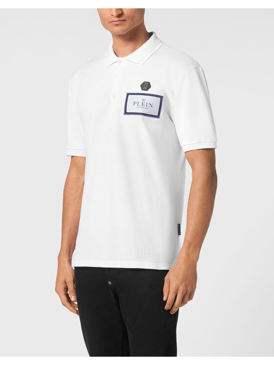 PHILIPP PLEIN PHILIPP PLEIN Polo 22131 Biały Slim Fit