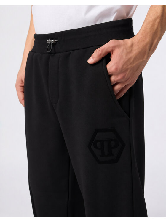 PHILIPP PLEIN PHILIPP PLEIN Teplákové nohavice 31313 Čierna Jogger Fit