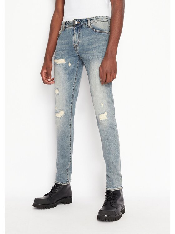 Armani Exchange Armani Exchange Jeansy 6LZJ14 Z3VKZ Niebieski Skinny Fit