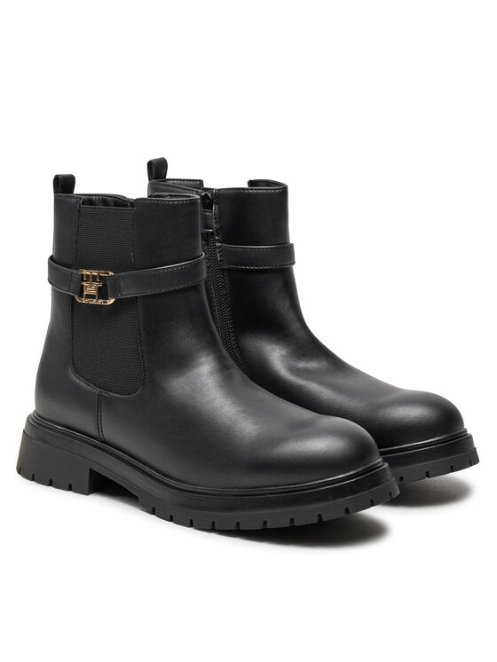 Tommy Hilfiger Tommy Hilfiger Botki Chelsea Boot T3A5-33572-1351 S Czarny