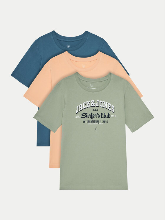 Jack&Jones Junior Jack&Jones Junior Komplekt kolmest t-särgist JJelogo Tee Ss O-Neck 12278395 Värviline Regular Fit
