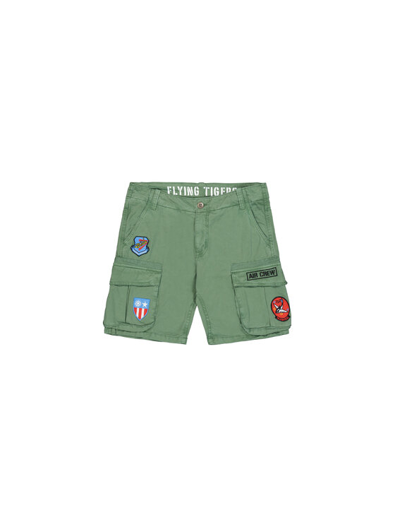 Alpha Industries Alpha Industries Šortky Flying Tigers Short Zelená Slim Fit