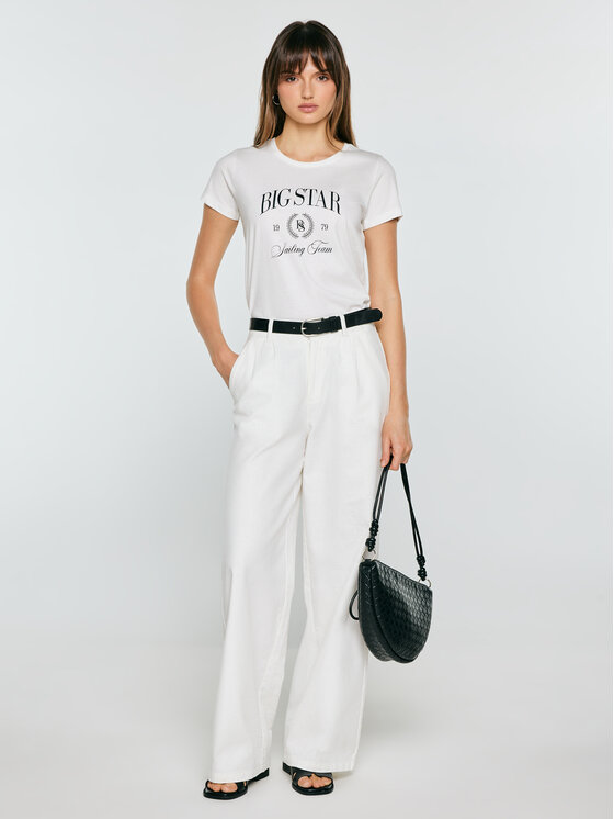 BIG STAR BIG STAR T-Shirt RATTA Biały Basic Fit