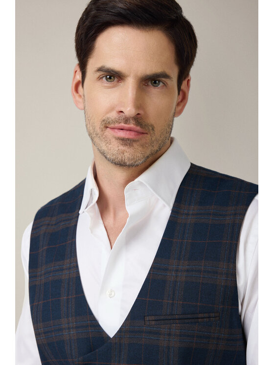 Lancerto Lancerto Kamizelka Bolcena KA131225000012 Granatowy Slim Fit