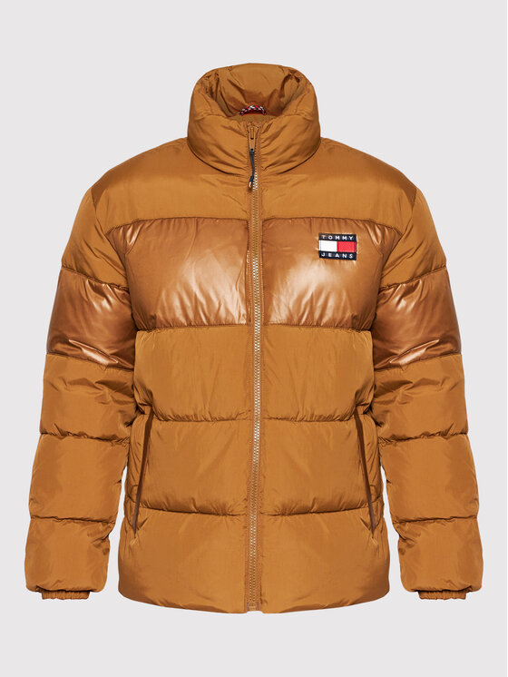 Tommy Jeans Giubbotto piumino Tonal Colorblock DM0DM11207 Marrone Regular  Fit • Modivo.it