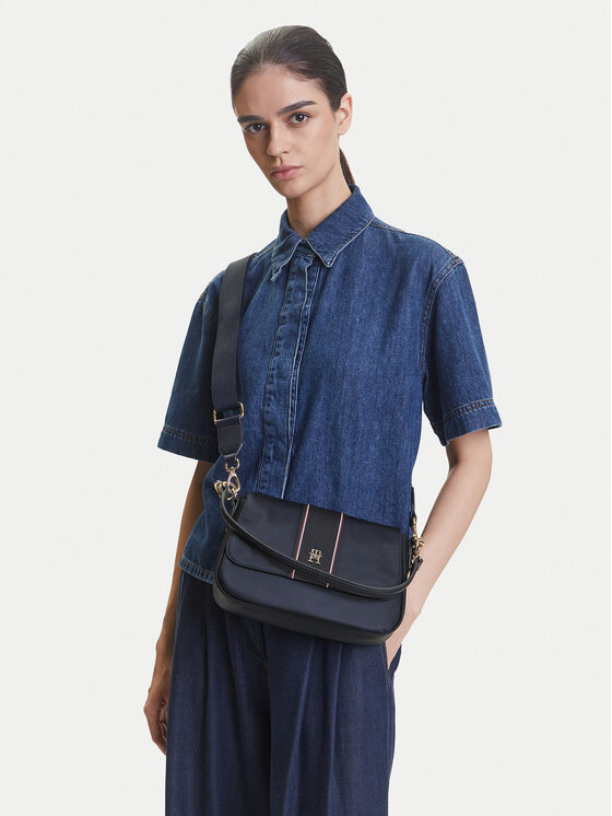 Tommy Hilfiger Tommy Hilfiger Rankinė Poppy Conv. Crossover Corp AW0AW17168 Tamsiai mėlyna