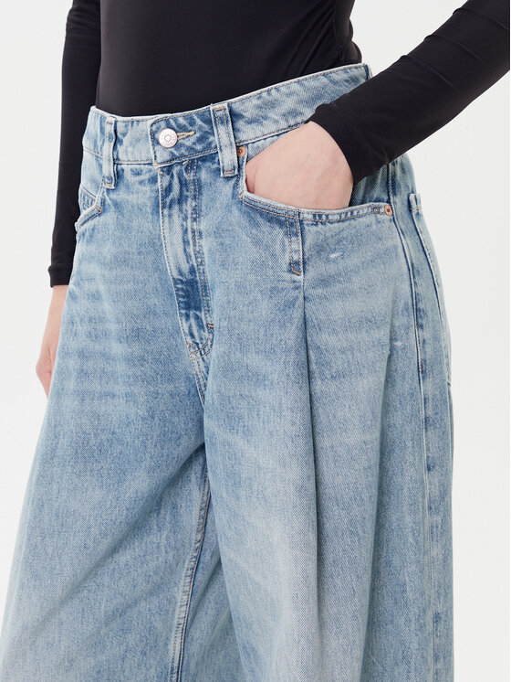 BOSS BOSS Дънки C_Slouchy Pleated Mr 50542435 Син Relaxed Fit