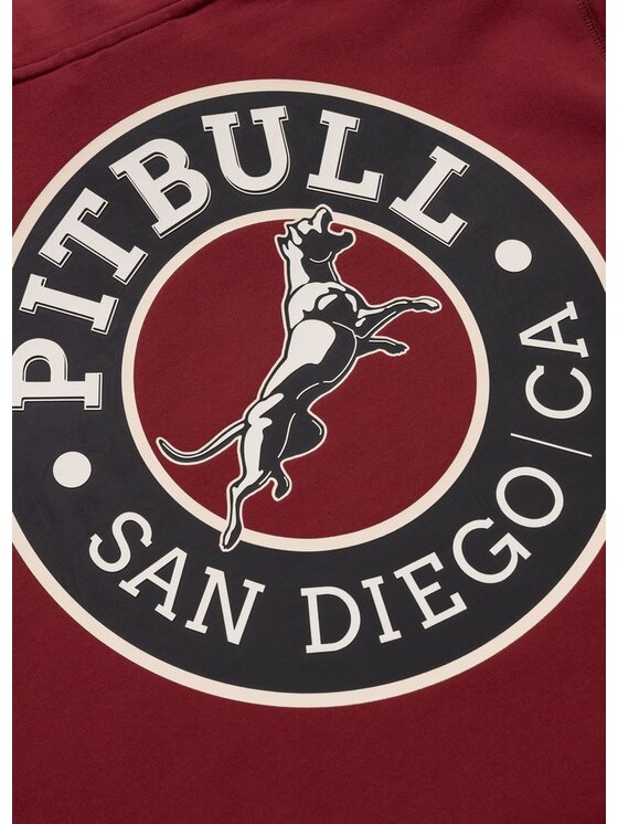 PITBULL PITBULL Bluza Bluza męska z kapturem SAN DIEGO CA L Bordowy Regular Fit