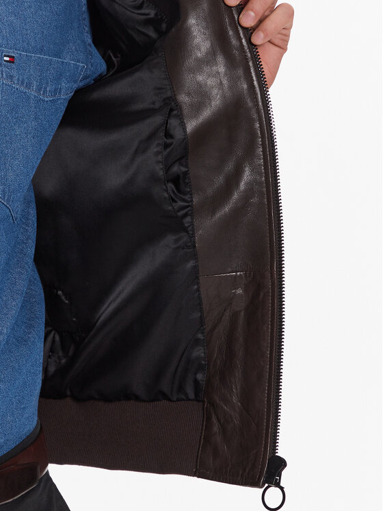 Trussardi Trussardi Lederjacke 52S00865 Braun Regular Fit