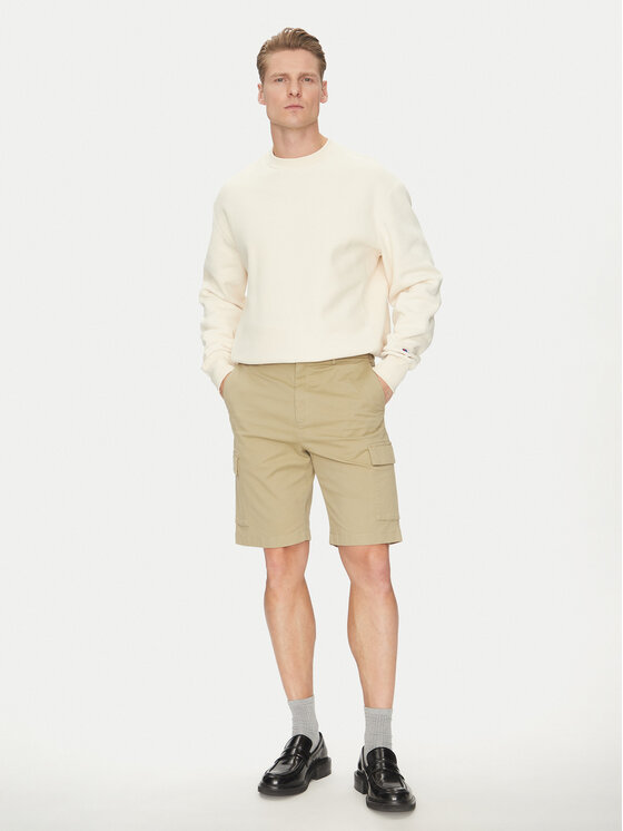 Calvin Klein Calvin Klein Riidest šortsid Modern Twill K10K114067 Beež Regular Fit