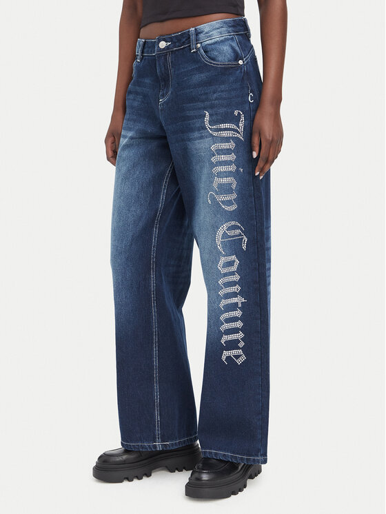Juicy Couture Juicy Couture Jeansy JCDJE225952 Niebieski Wide Leg
