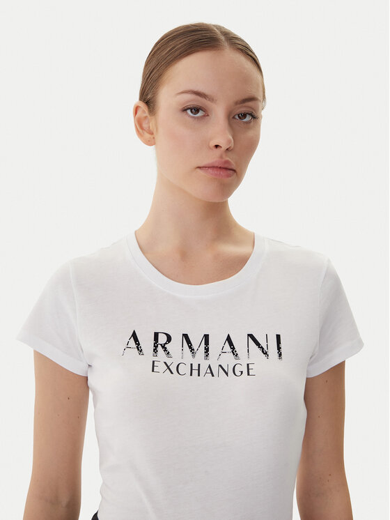 Armani Exchange Armani Exchange Tričko XW001351 AF17172 U0002 Biela Slim Fit
