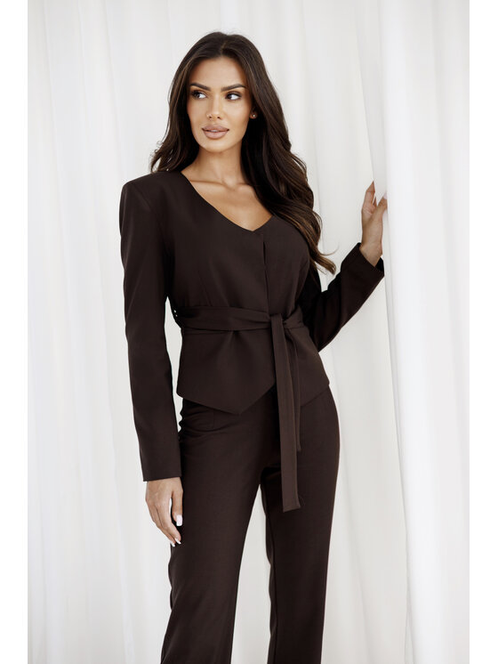 LilaLou LilaLou Garnitur Giselle Brązowy Regular Fit