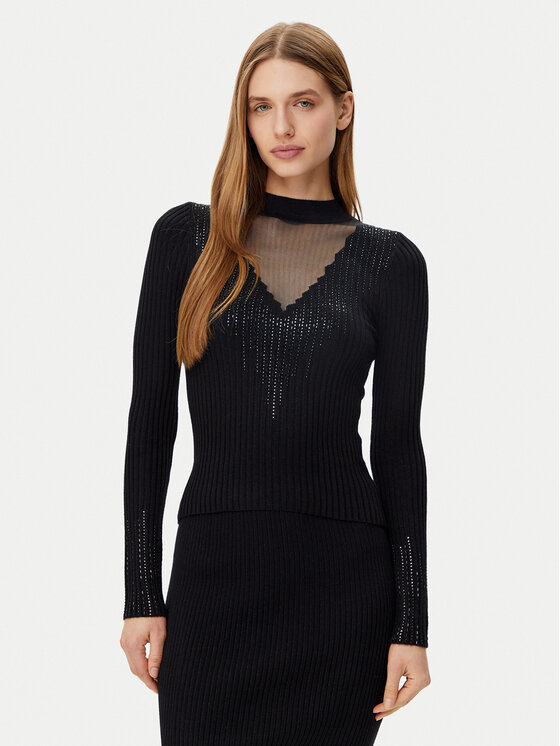 Guess Guess Svetr W5RR15 Z2Y50 Černá Regular Fit