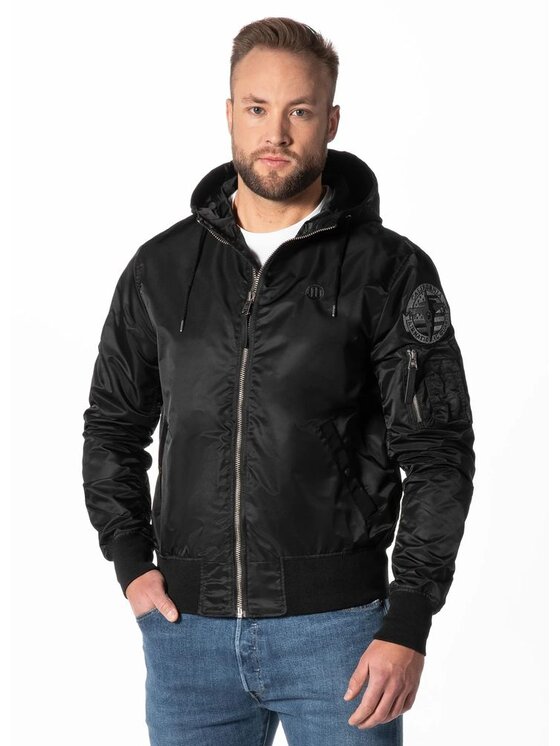 PITBULL PITBULL Kurtka przejściowa Kurtka Czarny Regular Fit