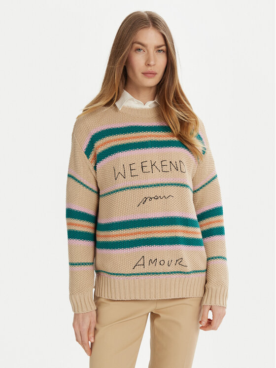 Weekend Max Mara Weekend Max Mara Sweater Angus 2515361211 Bézs Regular Fit