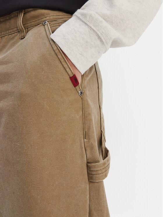 Quiksilver Quiksilver Jeans hlače Mercury Straight Out EQYNP03325 Bež Wide Leg