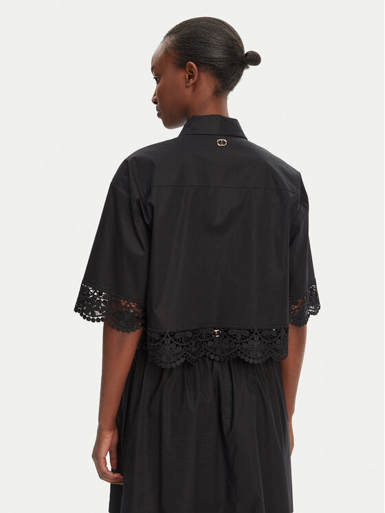 TWINSET TWINSET Košile 251TT2093 Černá Loose Fit