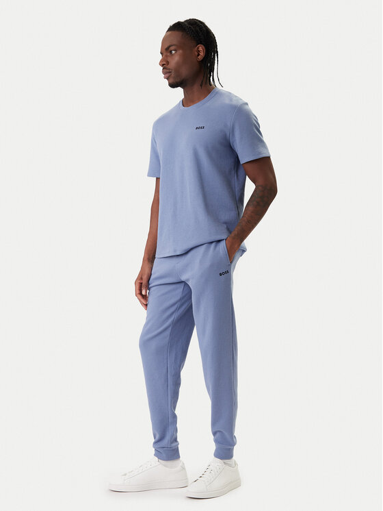 BOSS BOSS Долнище анцуг Waffle 50535878 Светлосиньо Regular Fit