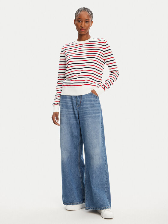 Tommy Jeans Tommy Jeans Sveter Essential DW0DW20159 Farebná Regular Fit
