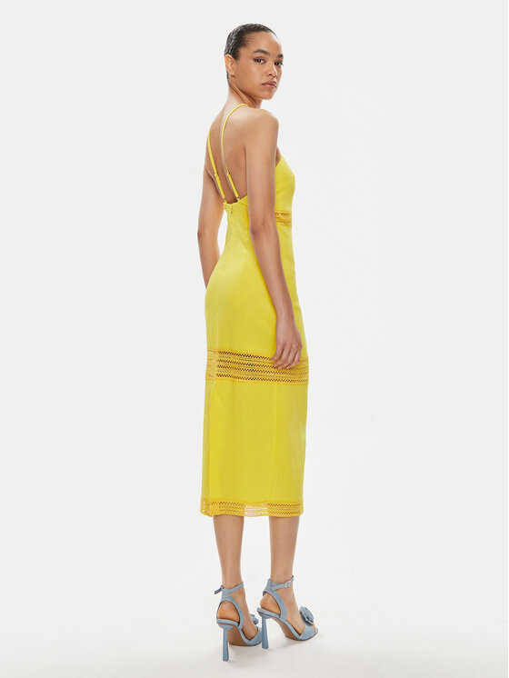 Patrizia Pepe Patrizia Pepe Sukienka letnia 2A2729/A268-Y447 Żółty Slim Fit