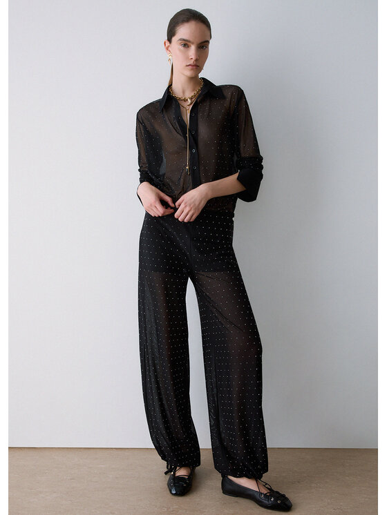 Liu Jo Liu Jo Pantalone da abito CF6069J4966Q9822 Nero Regular Fit