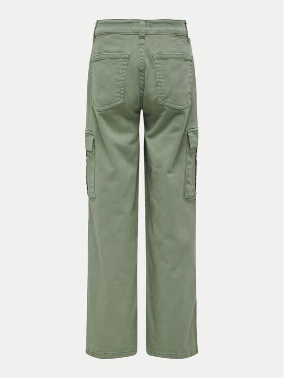 Kids ONLY Kids ONLY Παντελόνι υφασμάτινο Yarrow 15304049 Πράσινο Straight Fit